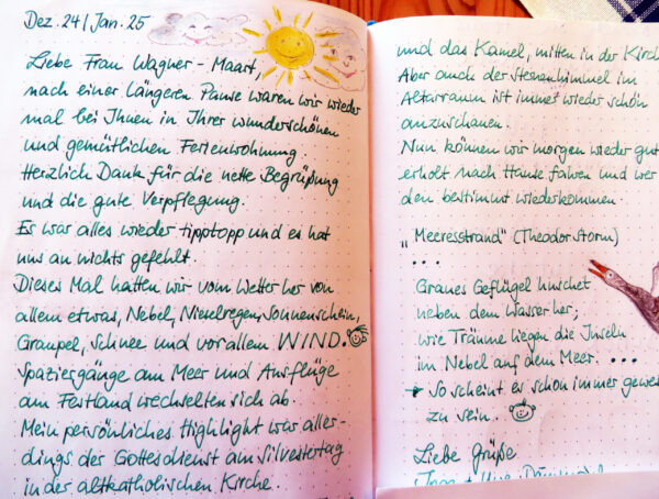 Auszug aus dem Gästebuch