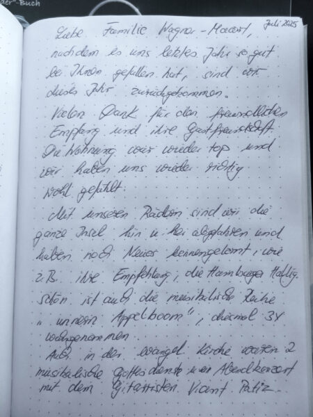 aus dem Gästebuch