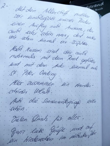aus dem Gästebuch